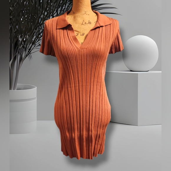 Lita by Ciara Rib Cotton Blend Polo Mini Dress. Size XL. NWT - Picture 3 of 9